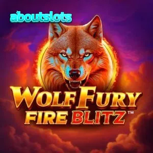 Tampilan visual slot Wolf Fury Fire Blitz dengan tema serigala dan elemen api.